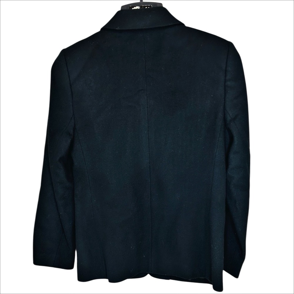 Vintage Y2K Harve Benard Blazer 4P 4 Petite Black Wool Cashmere Jacket Old Money - Picture 2 of 4